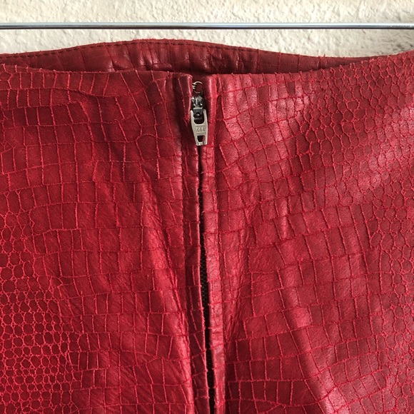 Vintage Genuine Leather Snakeskin High Waist Pants | 1 - Picture 2 of 5